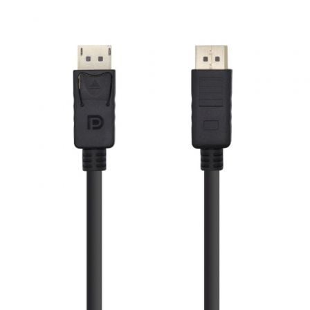 Cable DisplayPort 1.2 4K Aisens A124-0387/ DisplayPort Macho - DisplayPort Macho/ Hasta 5W/ 2300Mbps/ 5m/ Preto