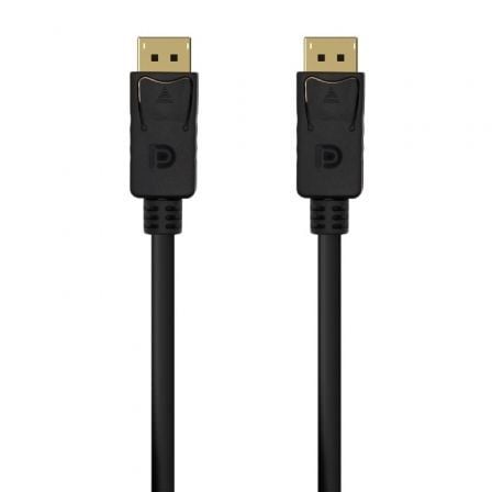 Cable DisplayPort 1.2 4K Aisens A124-0549/ DisplayPort Macho - DisplayPort Macho/ Hasta 5W/ 2300Mbps/ 1.5m/ Preto