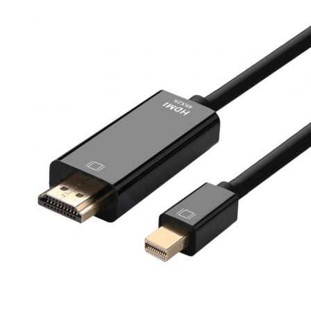 Cable Conversor Aisens A125-0458/ Mini DisplayPort Macho - HDMI Macho/ Hasta 5W/ 2300Mbps/ 3m/ Preto