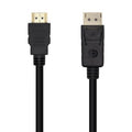Cable Conversor Aisens A125-0460/ Displayport Macho - HDMI Macho/ Hasta 5W/ 2300Mbps/ 3m/ Preto