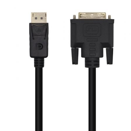 Cable Conversor Aisens A125-0463/ DisplayPort Macho - DVI Macho/ Hasta 5W/ 2300Mbps/ 3m/ Preto