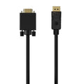 Cable Conversor Aisens A125-0552/ DisplayPort Macho - VGA Macho/ Hasta 5W/ 2300Mbps/ 1m/ Preto