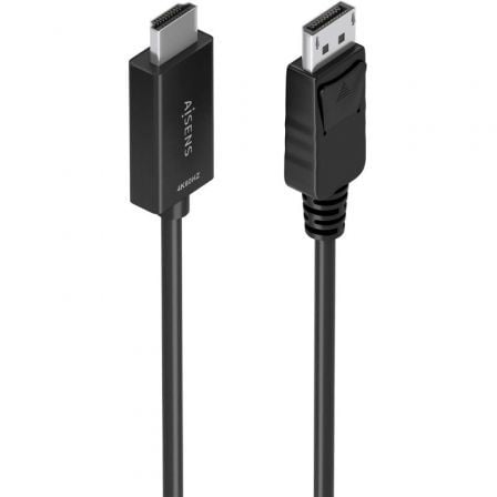 Cable Conversor Aisens A125-0896/ DisplayPort Macho - HDMI 4K Macho/ 5m/ Preto