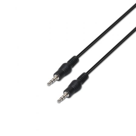 Cable Estéreo Aisens A128-0144/ Jack 3.5 Macho - Jack 3.5 Macho/ Hasta 0.1W/ 10m/ Preto