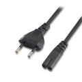 Cable Alimentación Forma 8 Aisens A132-0173/ CEE7/16 Macho - C7 Hembra/ Hasta 1500W/ 1.5m/ Preto