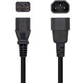 Cable Alimentación Aisens A132-0466/ C13 Hembra - C14 Macho/ Hasta 1500W/ 3m/ Preto