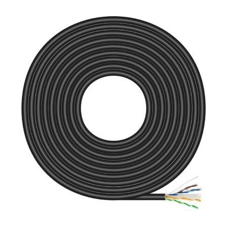 Bobina de Cable RJ45 para Exteriores UTP AWG23 Aisens A135-0675 Cat.6/ 100m/ Impermeable/ Preto