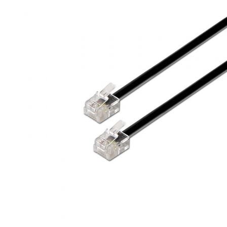 Cable de Teléfono RJ11 6P4C Aisens A143-0319/ 2m/ Preto