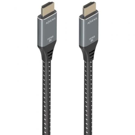 Cable HDMI 2.1 8K Aisens A150-0877/ HDMI Macho - HDMI Macho/ 7m/ Gris y Preto