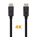 Cable DisplayPort 1.2 4K Aisens A124-0455/ DisplayPort Macho - DisplayPort Macho/ 1m/ Preto