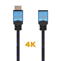 Cable Alargador HDMI Aisens A120-0454/ HDMI Macho - HDMI Hembra/ 3m/ Preto/ Azul