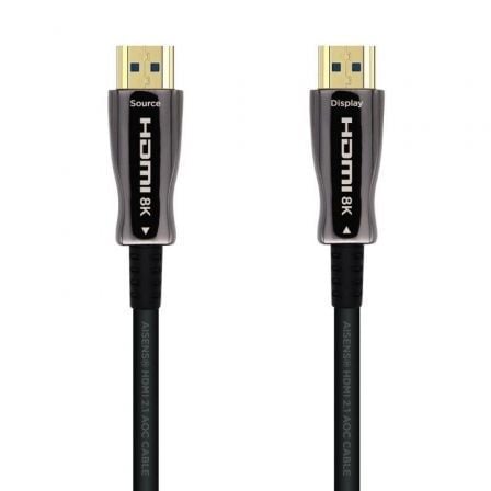 Cable HDMI 2.1 AOC 8K Aisens A153-0524/ HDMI Macho - HDMI Macho/ 100m/ Preto