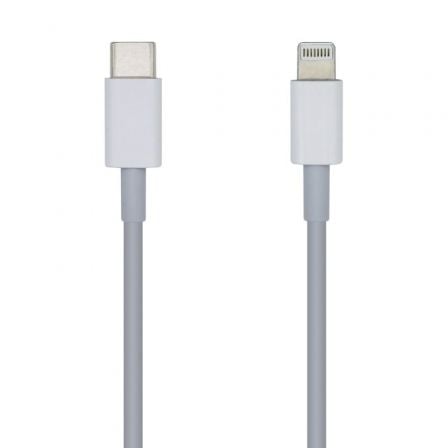 Cable USB 2.0 Tipo-C Lightning Aisens A102-0442/ Lightning Macho - USB Tipo-C Macho/ 480Mbps/ 1m/ Branco