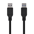 Cable USB 3.0 Aisens A105-0446/ USB Macho - USB Macho/ 1m/ Preto