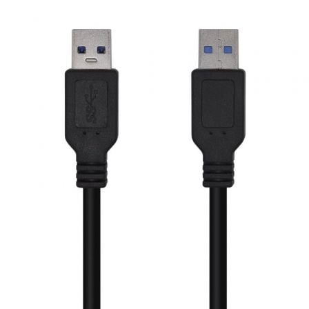 Cable USB 3.0 Aisens A105-0446/ USB Macho - USB Macho/ 1m/ Preto