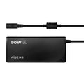 Carregador de Portátil Aisens ASLC-90WAUTO-BK/ 1xUSB/ 90W/ Automático/ 12 Conectores/ Voltaje 15-20V