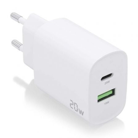 Carregador de Pared Aisens A110-0754/ 1xUSB Tipo-C/ 1xUSB/ 20W