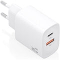 Carregador de Pared GaN Aisens A110-0952/ 1xUSB Tipo-C/ 1xUSB/ 30W/ Branco