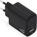 Carregador de Pared GaN Aisens A110-0972/ 1xUSB Tipo-C/ 1xUSB/ 45W/ Preto