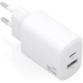 Carregador de Pared GaN Aisens A110-0977/ 1xUSB Tipo-C/ 1xUSB/ 30W/ Branco