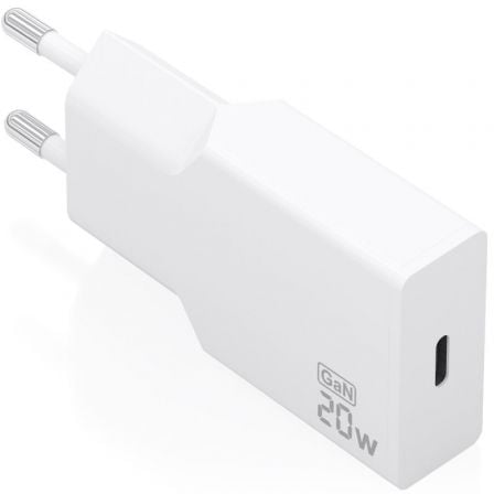 Carregador de Pared GaN Aisens A110-0997/ 1xUSB Tipo-C/ 20W/ Branco