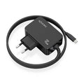 Carregador de Pared GaN Aisens ASCH-1PD45WL032-BK/ 1xUSB Tipo-C + Cable 1.8m/ 45W