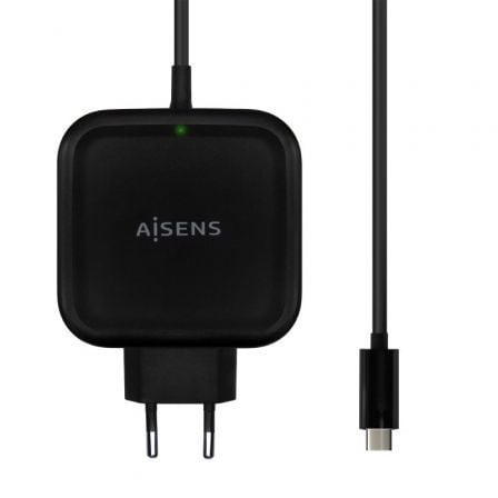 Carregador de Pared Aisens ASCH-1PD65WL-BK/ 1xUSB Tipo-C/ 65W