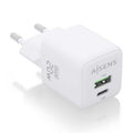 Carregador de Pared GaN Aisens ASCH-20W2P010-W/ 1xUSB Tipo-C/ 1xUSB/ 20W