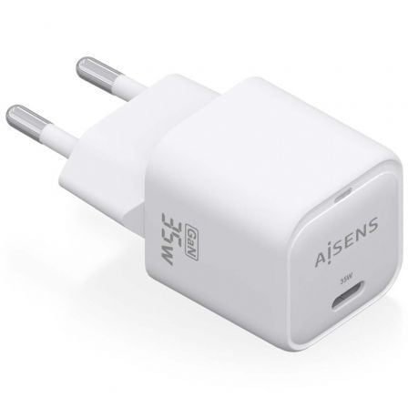 Carregador de Pared GaN Aisens ASCH-35W1P022-W/ 1xUSB Tipo-C/ 35W