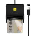 Lector de DNI USB Tipo-C Aisens ASCR-SN03C-BK/ USB Tipo-C/ Preto