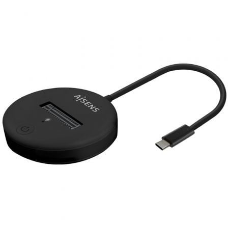 Dock USB Tipo-C para SSD M2 SATA/NVMe Aisens ASUC-M2D013-BK/ Preto