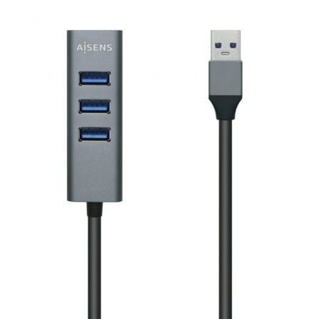 Hub USB 3.0 Aisens A106-0507/ 4xUSB/ Gris