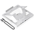 Soporte de Sobremesa - Docking USB Tipo-C Aisens ASUC-7P045-GR/ 1xUSB/ 1xUSB Tipo-C/ 1xHDMI/ 1xRJ45/ 1xLector de Tarjetas/ 1xUSB Tipo-C PD/ Gris
