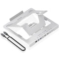 Soporte de Sobremesa - Docking USB Tipo-C Aisens ASUC-7P046-GR/ 2xUSB/ 1xUSB Tipo-C/ 2xHDMI/ 1xRJ45/ 1xUSB Tipo-C PD/ Gris
