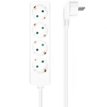 Regleta Aisens A154-0533/ 4 Tomas de Corriente/ Cable 1.4m/ Branco