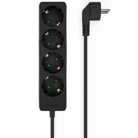 Regleta Aisens A154-0534/ 4 Tomas de Corriente/ Cable 1.4m/ Preto