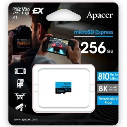 Tarjeta de Memoria Apacer 256GB UHS-I/ Clase 10/ 810MBs