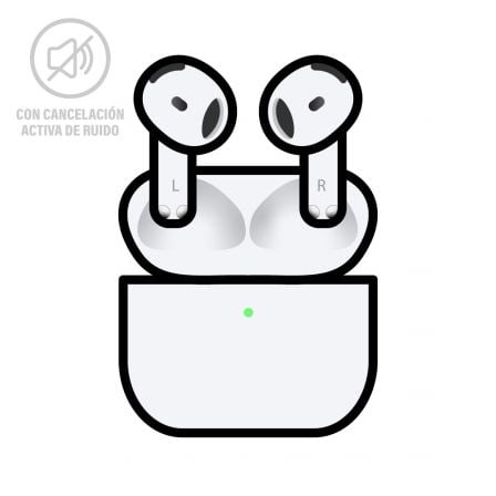Auscultadores Bluetooth Apple Airpods V4 4a Generacion/ Cancelacion de Ruido
