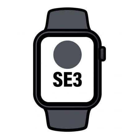 Apple Watch SE3/ GPS/ 40mm/ Caja de Aluminio Medianoche/ Correa Deportiva Preta M/L