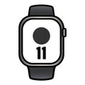 Apple Watch Series 11/ GPS/ Cellular/ 42mm/ Titanio Natural/ Correa Deportiva Preta (M/L)