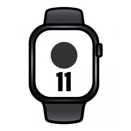 Apple Watch Series 11/ GPS/ Cellular/ 42mm/ Titanio Preto/ Pizarra Correa Deportiva Preto (M/L)