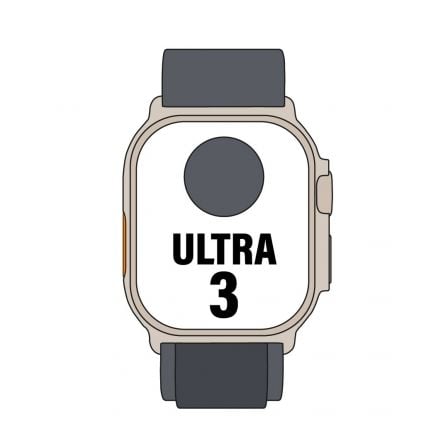 Apple Watch Ultra 3/ GPS/ Cellular/ 49mm/ Caja Titanio Preto/ Correa Loop Alpine Preta S