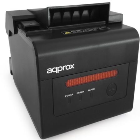 Impressora de Tickets Approx appPOS80ALARM/ Térmica/ Ancho papel 58 y 80mm/ USB-RS232-LAN-RJ11/ Preta