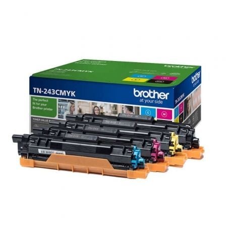 Tóner Original Brother TN-243CMYK Multipack/ Cian/ Magenta/ Amarillo/ Preto