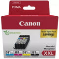 Cartucho de Tinta Original Canon CLI-581XXL Multipack Alta Capacidad/ Cian/ Magenta/ Amarillo/ Preto