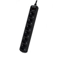 Regleta con interruptor Cyberpower B0620SC0-DE/ 6 Tomas de corriente/ Cable 1.8m/ Preta