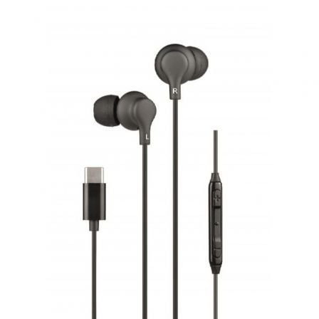 Auscultadores Intrauditivos Daewoo DW2015/ con Micrófono/ USB Tipo-C/ Pretos