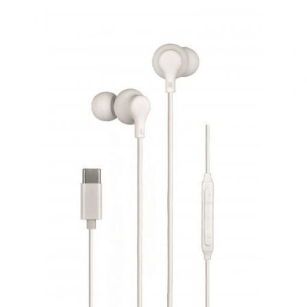 Auscultadores Intrauditivos Daewoo DW2016/ con Micrófono/ USB Tipo-C/ Brancos