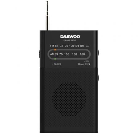 Radio Portátil Daewoo DW1027/ a Pilas/ Preta
