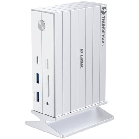 Docking Thunderbolt 4 D-Link DUF-E01/E/ 5xUSB/ 2xUSB Tipo-C/ 2xThunderblot/ 1xDisplayPort/ 1xHDMI 4K/ 1xRJ45/ 1xJack 3.5/ 1xLector de Tarjetas/ Branco